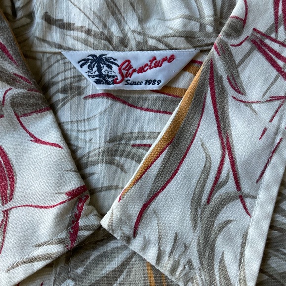 Structure Hawaiian short sleeve shirt Vintage - Picture 9 of 11